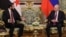 Ахмед аш-Шараа и Владимир Путин на встрече в Кремле, октябрь 2025 года
