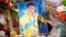 KAZAKHSTAN - Candles, flowers, and photos of the assassinated Kazakhstan's Olympic figure skater Denis Ten are seen at the makeshift memorial in Almaty, Kazakhstan July 20, 2018