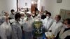 Iran - Clerics visiting coronavirus patients in Tehran. Undated