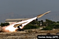 Тестовый запуск иранских противокорабельных ракет во время учений ВМС КСИР в Ормузском проливе. 2021 год