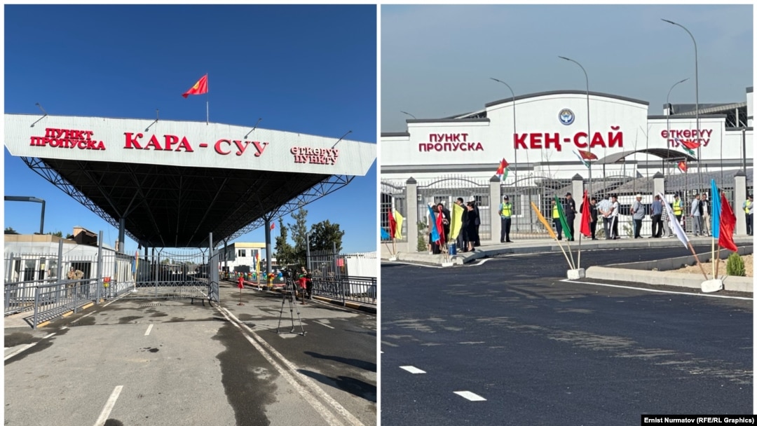 Кыргыз-өзбек чек арасында кайрадан ачылган “Кара-Суу” жана "Кең-Сай” өткөрмө бекеттери. 12-сентябрь, 2024-жыл.