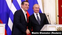 Alexis Tsipras și Vladimir Putin, Moscova 7 decembrie 2018