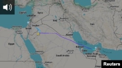 teaser FlyDubai plane flight map
