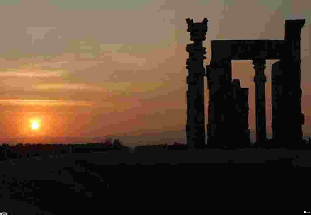 The ruins of the ancient Persian capital at Persepolis (Fars) - Persepolis was intended to demonstrate the power and wealth of the empire, because it was here that provincial rulers brought tributes to the emperor. 