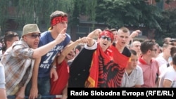 Протести на Албанците против полициската операција Монструм.