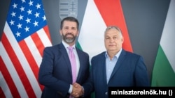 Donald Trump Junior és Orbán Viktor 2024. június 13-án, Budapesten