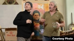 Македонскиот музичар Златко Ориѓански и сликарот Петар Попчев.