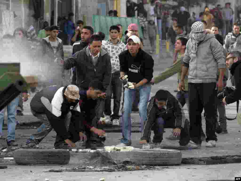 Сутычкі пелестынцаў з ізраільскімі вайскоўцамі. Заходні Бераг Ярдану.