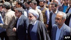  حسن روحانی رئیس جمهور ایران در راهپیمایی «روز قدس»