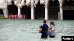 Piața San Marco la Veneția, 29 octombrie 2018