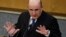 Mikhail Mishustin, who was nominated by Russian President Vladimir Putin as the candidate for the post of prime minister, speaks during a session of the State Duma, the lower house of parliament, in Moscow on January 16.
