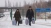 A border crossing in the town of Milove in eastern Ukraine. 