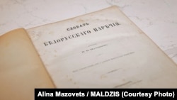 Слоўнік, набыты ініцыятывай. Фота Аліны Мазавец з сайту maldzis.world