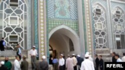 Entrance of Tajikistan's Islamic University in Dushanbe. The rector says they will try to help returning students to continue their studies there.