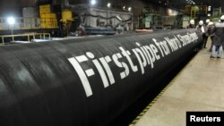"Солтүстік ағын-2" газ желісіне арналған құбырлар