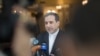 Abbas Araghchi, political deputy at the Ministry of Foreign Affairs of Iran, speaks to the media in Vienna after nuclear talks. July 28, 2019