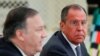 U.S. Secretary of State Mike Pompeo and Russian Foreign Minister Sergey Lavrov attend a joint news conference after their talks in the Black Sea resort city of Sochi, May 14, 2019. File photo