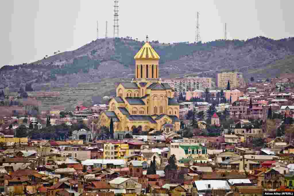 The reconstructed Holy Trinity Cathedral, known as Sameba, is the main cathedral of the Georgian Orthodox Church in Tbilisi.