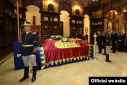 Ceremoniile funerare de la Castelul Peleș cu participarea președintelui R. Moldova, Nicolae Timofti