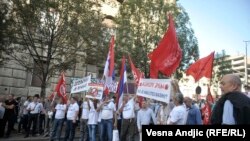 Serb protestçileri. Arhiw suraty