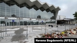 Mesto na kom se obrušila nadstrešnica na Železničkoj stanici u Novom Sadu, april 2025.