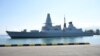The British Royal Navy destroyer HMS Defender is moored in the Black Sea port of Batumi on June 26.