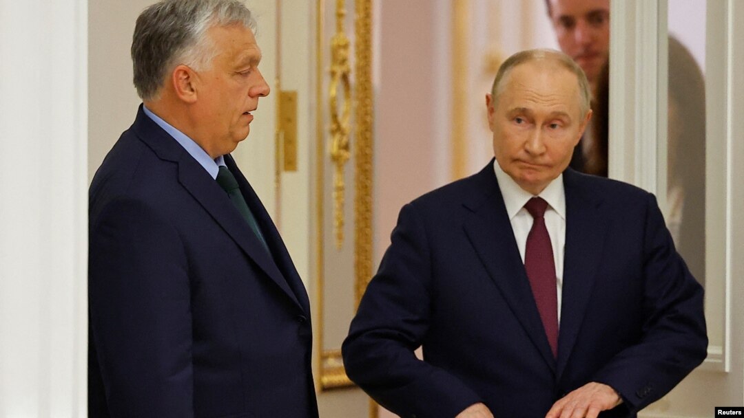 Унгарскиот премиер Орбан и рускиот претседател Путин присуствуваа на прес-конференција во Москва. 