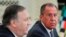 U.S. Secretary of State Mike Pompeo and Russian Foreign Minister Sergey Lavrov attend a joint news conference after their talks in the Black Sea resort city of Sochi, May 14, 2019. File photo