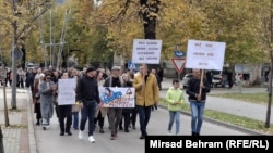 Protestna šetnja prosvjetnih radnika u Mostaru, 26. 11. 2024.