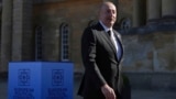 Azerbaijani President Ilham Aliyev arrives at the European Political Community summit at Blenheim Palace on July 18.