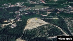 Супутниковий знімок кладовища у Ялті. Крим