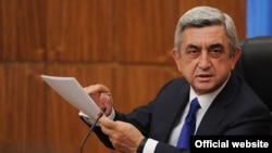 Armenia -- President Serzh Sarkisian (archive photo)