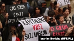 Protest u Prištini 1. maja 2025.