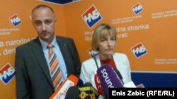 Ministri Vesna Pusić i Ivan Vrdoljak najavljuju svoj odlazak na Split Pride, 5. lipnja 2012.