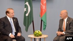 افغان ولسمشر اشرف غني او پاکستانی وزیراعظم نواز شریف