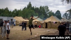Лагерь беженцев в Литве, 4 августа 2021 года 