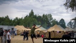 Лагерь беженцев в Литве, 4 августа 2021 года