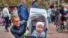 Mothers protested in Belgrade on September 25.