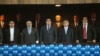 Armenia - President Serzh Sarkisian (second from right), Gagik Tsarukian and other political leaders attend a congress of the Prosperous Armenia Party in Yerevan, 17Mar2012.