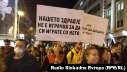 Зелена револуција протест против загадувањето во Скопје 