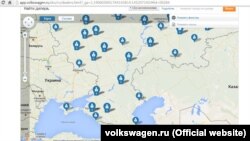 Дилерская сеть Volkswagen в России