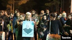 Fellow townsmen in Kerman mourn Qassem Soleimani. 