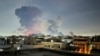 Smoke rises following an explosion in Tehran on March 7.