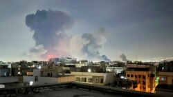 Smoke rises following an explosion in Tehran on March 7.
