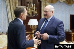 Сяргей Нарышкін і Аляксандар Лукашэнка, кастрычнік 2020
