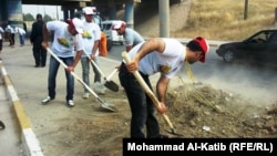احدى حملات تنظيف شوارع الموصل