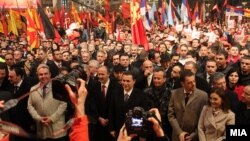 Предизборен митинг на ВМРО-ДПМНЕ во Скопје.