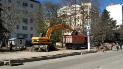 На проспекте Победы идет ремонт тротуаров