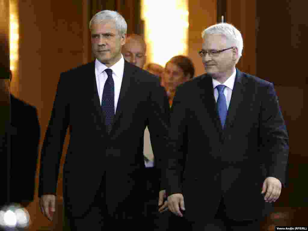 Ivo Josipović i Boris Tadić - prvi dan posete