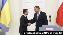 Президенти України та Польщі Володимир Зеленський та Анджей Дуда, архівне фото, січень 2020 року